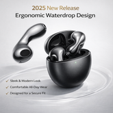 Bluetooth 5.4 Wireless Earbuds Semi In-Ear Comfortable ENC Sports Headphones