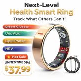 Smart Ring Blood Glucose Uric Acid Lipids HRV Sleep Fitnes Tracker for Women Men