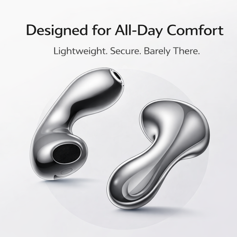 Bluetooth 5.4 Wireless Earbuds Semi In-Ear Comfortable ENC Sports Headphones
