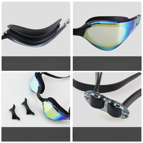 Professional Racing Swim Goggles Mirrored Anti-Fog No Leak Swim Eyewear Adult
