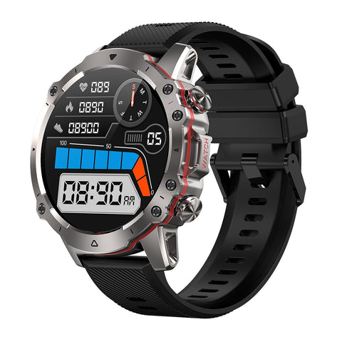 Rugged Military Smart Watch Men 1.43" BT Call Fitness Tracker Blood Pressure