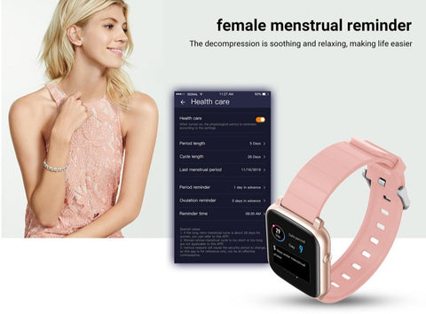1.3" Smart Watch Fitness Tracker IP68 Waterproof Heart Rate Blood Pressure Men
