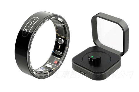 Smart Ring ECG HR BP SpO2 Monitor Sleep Fitness Tracker Health for Android iOS
