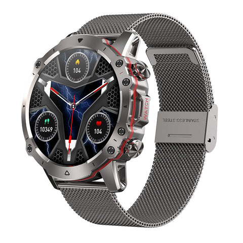 Rugged Military Smart Watch Men 1.43" BT Call Fitness Tracker Blood Pressure