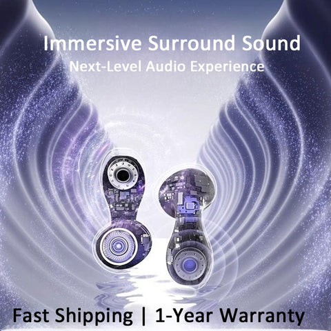 Bluetooth 5.4 Wireless Earbuds Semi In-Ear Comfortable ENC Sports Headphones