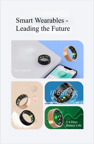 New Smart Ring Fitness Tracker Heart Rate SpO2 Sleep Monitor for iOS Android