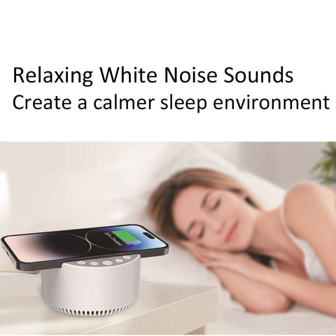 3 in 1 Wireless Charger Bluetooth Speaker White Noise Sleep Sound Machine 15W