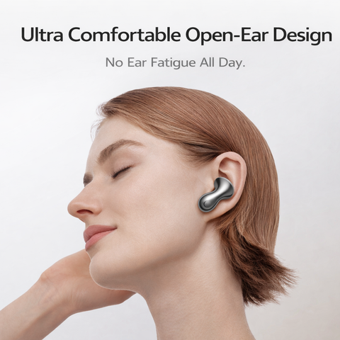 Bluetooth 5.4 Wireless Earbuds Semi In-Ear Comfortable ENC Sports Headphones