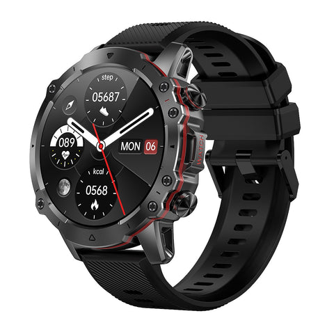 Rugged Military Smart Watch Men 1.43" BT Call Fitness Tracker Blood Pressure