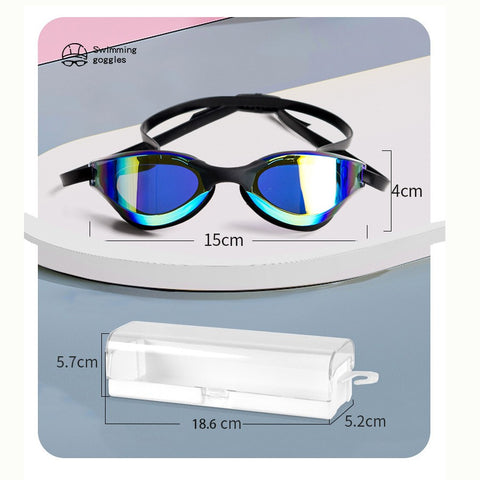 Professional Racing Swim Goggles Mirrored Anti-Fog No Leak Swim Eyewear Adult