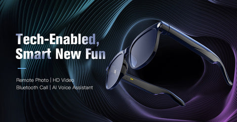 Smart AI Glasses 8MP HD Camera Video Record Bluetooth 5.4 ChatGPT Audio Headset