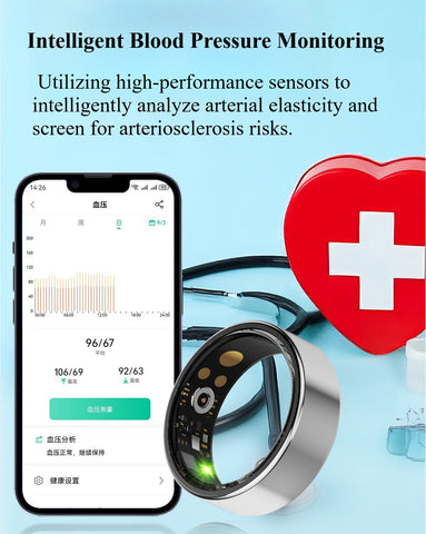 New Smart Ring Fitness Tracker Heart Rate SpO2 Sleep Monitor for iOS Android