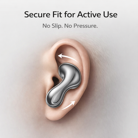 Bluetooth 5.4 Wireless Earbuds Semi In-Ear Comfortable ENC Sports Headphones