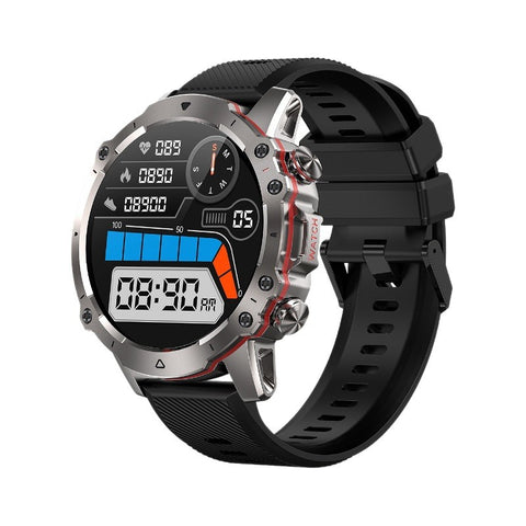 Rugged Military Smart Watch Men 1.43" BT Call Fitness Tracker Blood Pressure