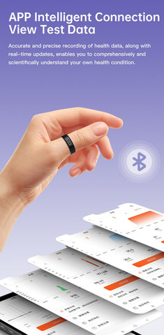 Smart Ring ECG HR BP SpO2 Monitor Sleep Fitness Tracker Health for Android iOS