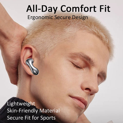Bluetooth 5.4 Wireless Earbuds Semi In-Ear Comfortable ENC Sports Headphones