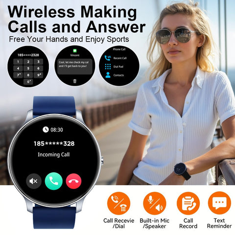 Smart Watch for Men Women Bluetooth Call Heart Rate IP68 120+ Sports Modes 1.46"