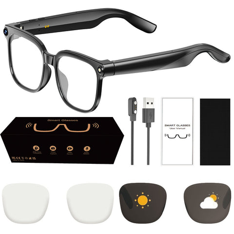 Smart AI Glasses 8MP HD Camera Video Record Bluetooth 5.4 ChatGPT Audio Headset