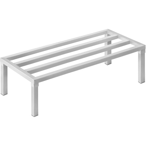 Aluminum Dunnage Rack,48in x 20in Commercial Food Floor Rack, 12in Off the Floor, 1800 lbs Capacity All-Welded Aluminum Storage Rack, for Storage in Restaurants, Kitchens, Garages and Vehicles