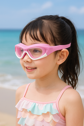 Swimming goggles with ear plugs for kids Children 3-12 Years