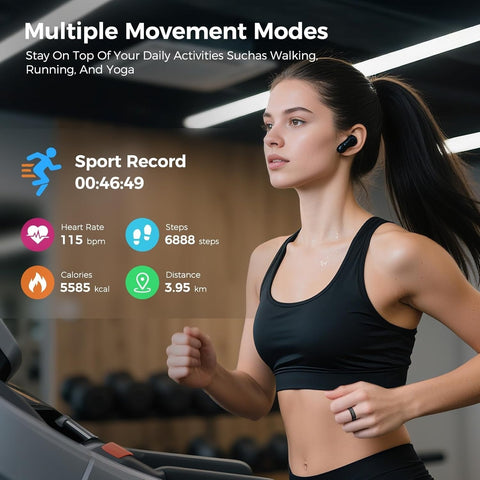 New Smart Ring Fitness Tracker Heart Rate SpO2 Sleep Monitor for iOS Android