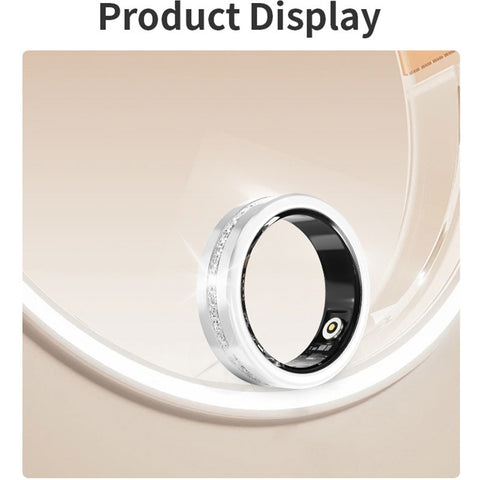Smart Ring Health Tracker Moissanite Diamond Heart Rate SpO2 Sleep HRV IP68