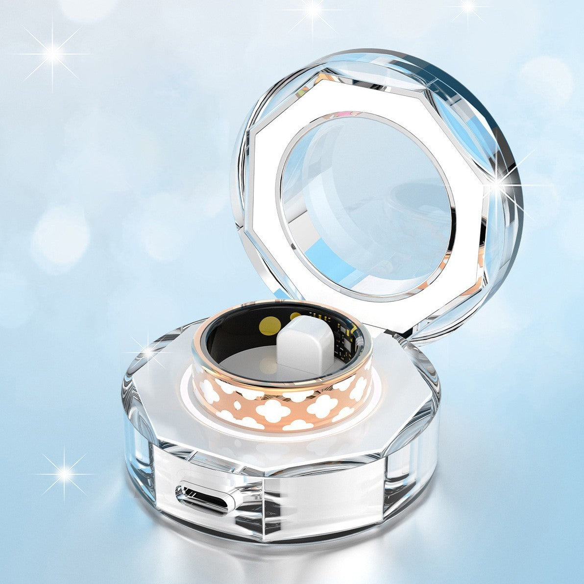 Smart Ring Fitness Tracker for Women Heart Rate Sleep SpO2  IP68 Enamel Finish