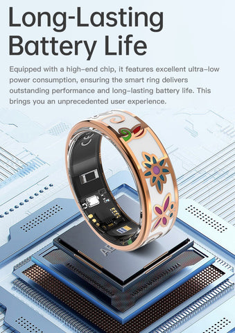 Smart Health Ring Heart Rate Sleep Monitor Blood Oxygen IP68 Fitness Tracker