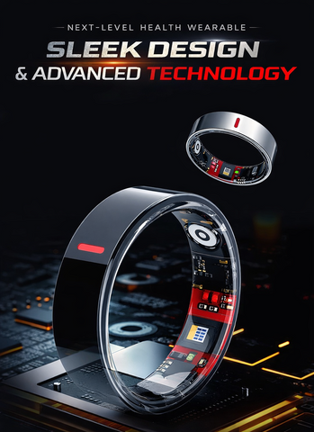 Smart Ring Blood Glucose Uric Acid Lipids HRV Sleep Fitnes Tracker for Women Men