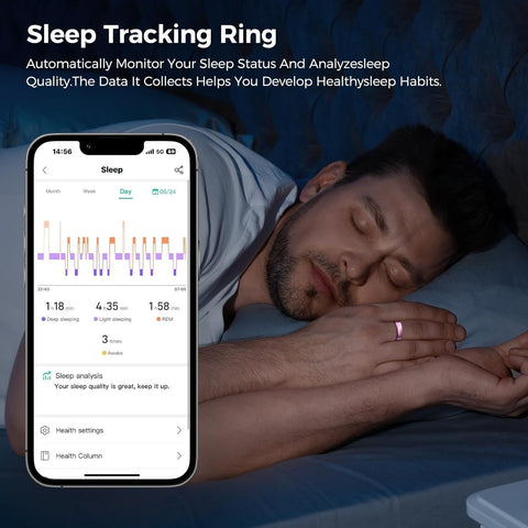 New Smart Ring Fitness Tracker Heart Rate SpO2 Sleep Monitor for iOS Android