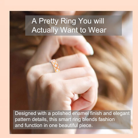 Smart Ring Fitness Tracker for Women Heart Rate Sleep SpO2  IP68 Enamel Finish