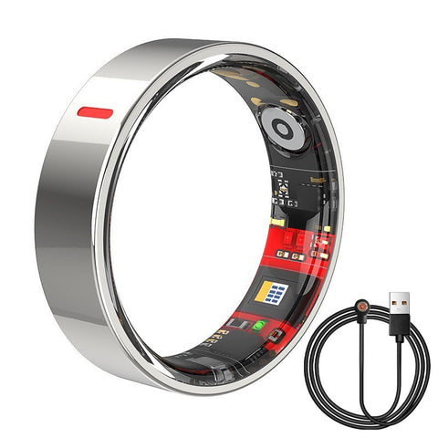 Smart Ring Blood Glucose Uric Acid Lipids HRV Sleep Fitnes Tracker for Women Men