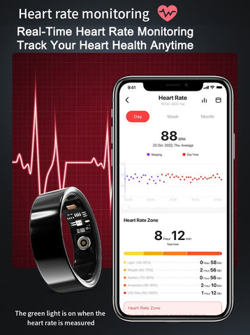 Smart Ring for Women Health Tracker Sleep Heart Rate Blood Oxygen Fitness IP68