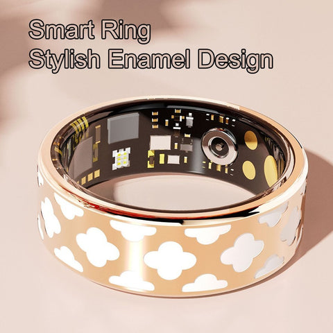 Smart Ring Fitness Tracker for Women Heart Rate Sleep SpO2  IP68 Enamel Finish