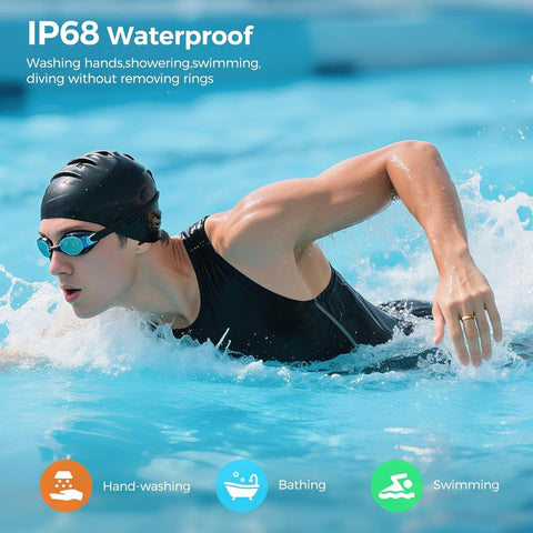 New Smart Ring Fitness Tracker Heart Rate SpO2 Sleep Monitor for iOS Android