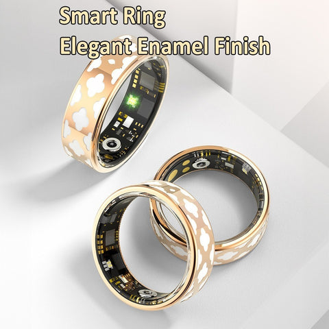 Smart Ring Fitness Tracker for Women Heart Rate Sleep SpO2  IP68 Enamel Finish