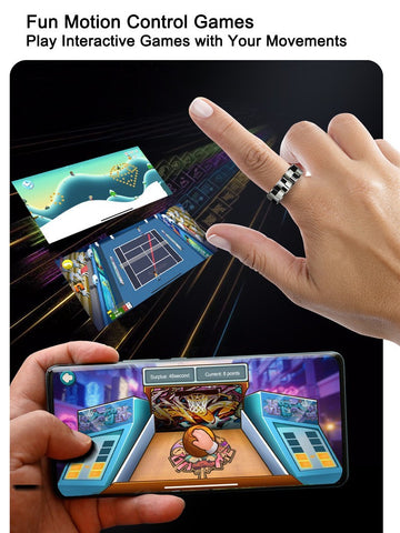 Fitness Smart Ring for Men Sleep Tracker Heart Rate SpO2 5ATM with Charging Case