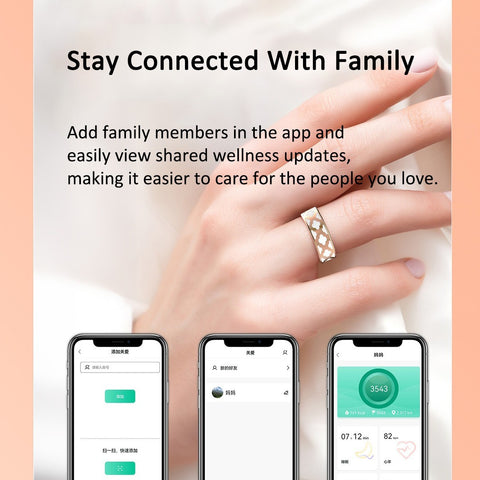 Smart Ring Fitness Tracker for Women Heart Rate Sleep SpO2  IP68 Enamel Finish