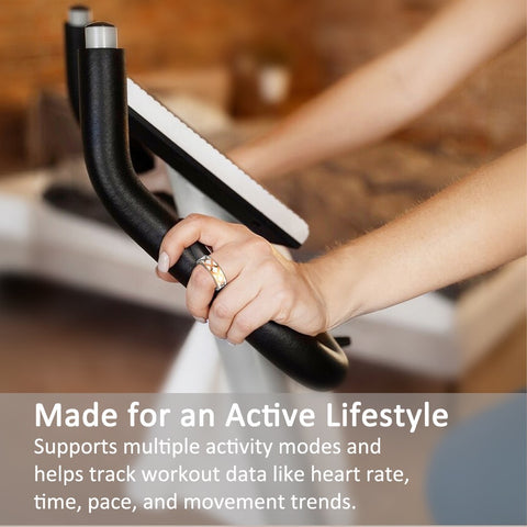 Smart Ring Fitness Tracker for Women Heart Rate Sleep SpO2  IP68 Enamel Finish