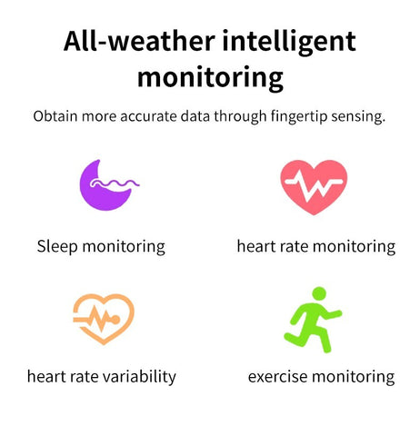 Smart Ring Health Tracker Moissanite Diamond Heart Rate SpO2 Sleep HRV IP68