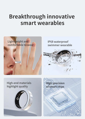 Smart Ring for Women Health Tracker Heart Rate Sleep Monitor Menstrual Cycle