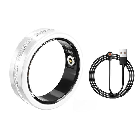 Smart Ring Health Tracker Moissanite Diamond Heart Rate SpO2 Sleep HRV IP68