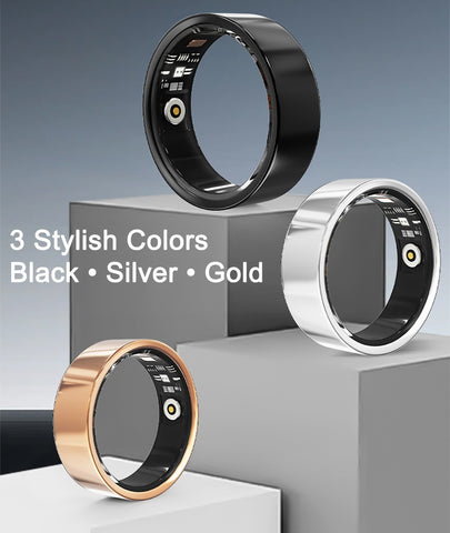 Smart Ring for Women Health Tracker Sleep Heart Rate Blood Oxygen Fitness IP68
