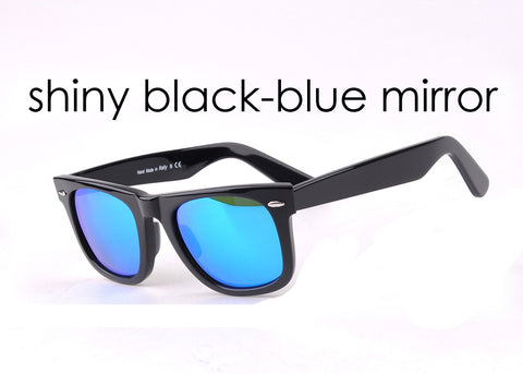 Classic Square Sunglasses Glass Lens