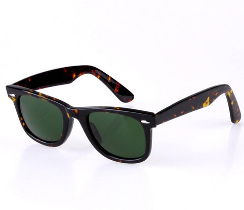 Classic Square Sunglasses Glass Lens