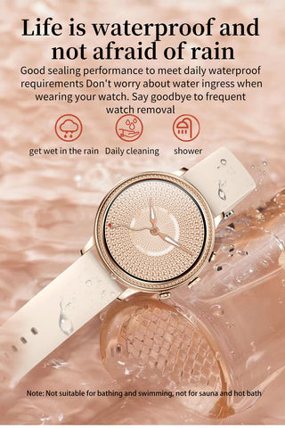 Elegant Women's Smart Watch with Bluetooth Calling - Heart Rate, SpO2 & Sleep Monitor