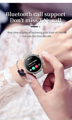 Elegant Women's Smart Watch with Bluetooth Calling - Heart Rate, SpO2 & Sleep Monitor