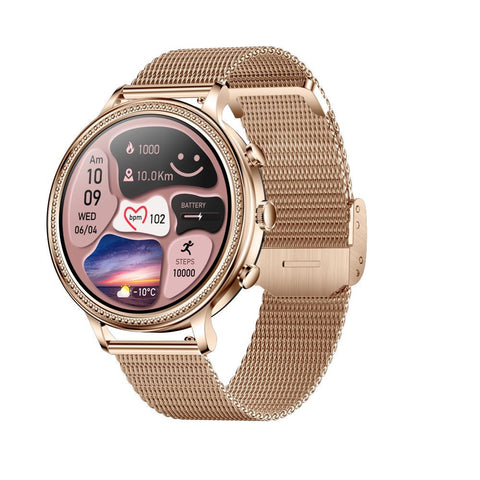 Elegant Women's Smart Watch with Bluetooth Calling - Heart Rate, SpO2 & Sleep Monitor