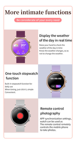 Elegant Women's Smart Watch with Bluetooth Calling - Heart Rate, SpO2 & Sleep Monitor