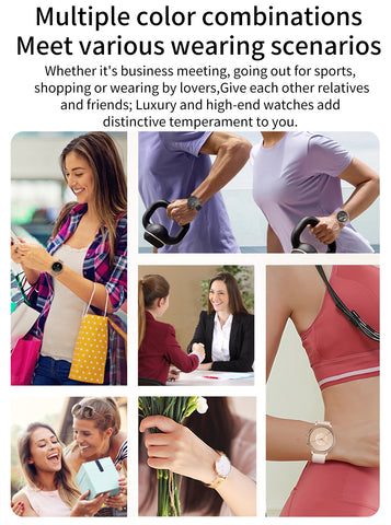 Elegant Women's Smart Watch with Bluetooth Calling - Heart Rate, SpO2 & Sleep Monitor